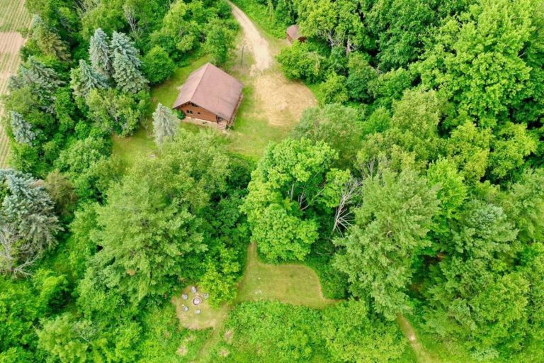 Located on 20 acres of countryside, you'll have plenty of space for sprawling out and enjoying the fresh air and trails in privacy.