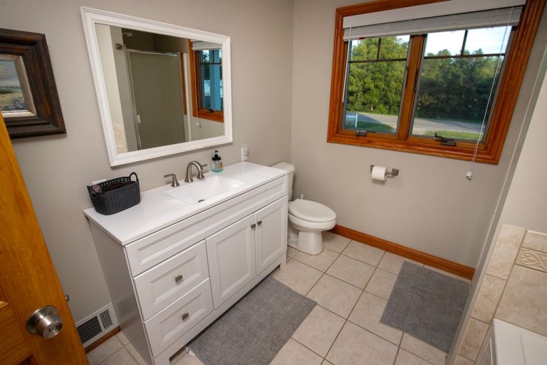 Main Level Bathroom with Jacuzzi Tub and Shower