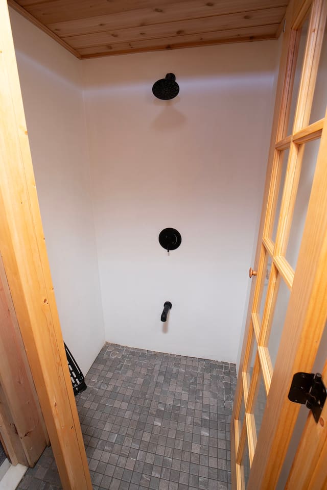 Basement Shower connected to Sauna