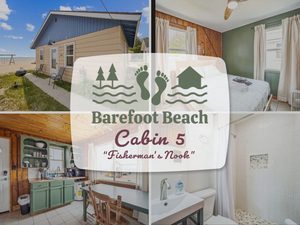 Photo collage Cabin in Oscoda, Michigan — Barefoot Beach Cabin #5, hosted by Roam
